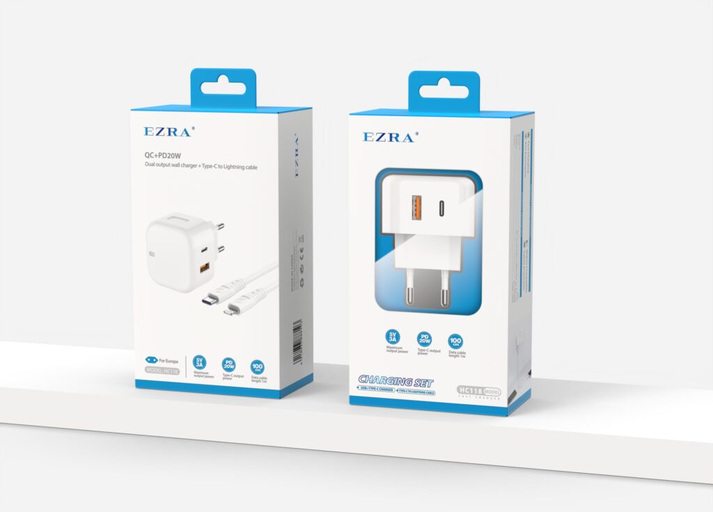 HC118 QC3.0+PD20W phone with fastest charger EU C-L EZRA HC118 QC3.0+PD20W phone with fastest charger EU C-L Aido Tech EZRA