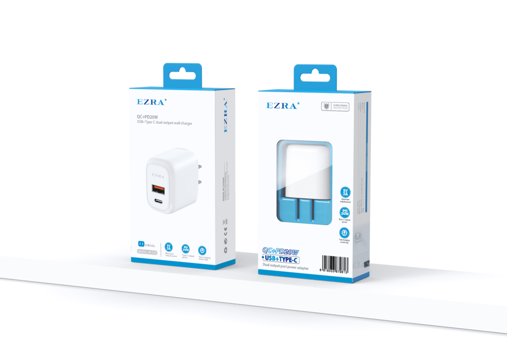 HC120 QC3.0+PD20W charger US EZRA HC120 QC3.0+PD20W charger US Aido Tech EZRA