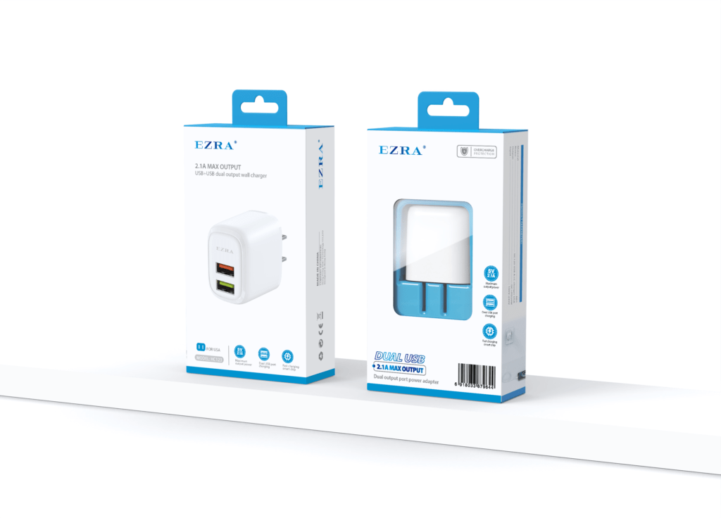 HC123 USB*2 2.1A charger US EZRA HC123 USB*2 2.1A charger US Aido Tech EZRA