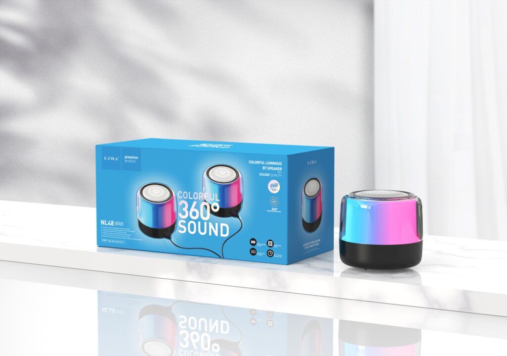 NL48 Colorful Dynamic Light Bluetooth Speaker EZRA NL48 Colorful Dynamic Light Bluetooth Speaker Aido tech EZRA