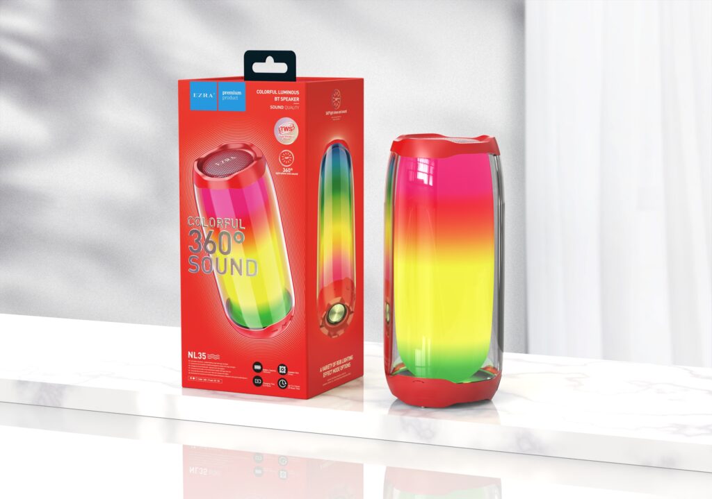 NL35 Bluetooth Wireless Dynamic Light Speaker EZRA NL35 Bluetooth Wireless Dynamic Light Speaker Aido tech EZRA