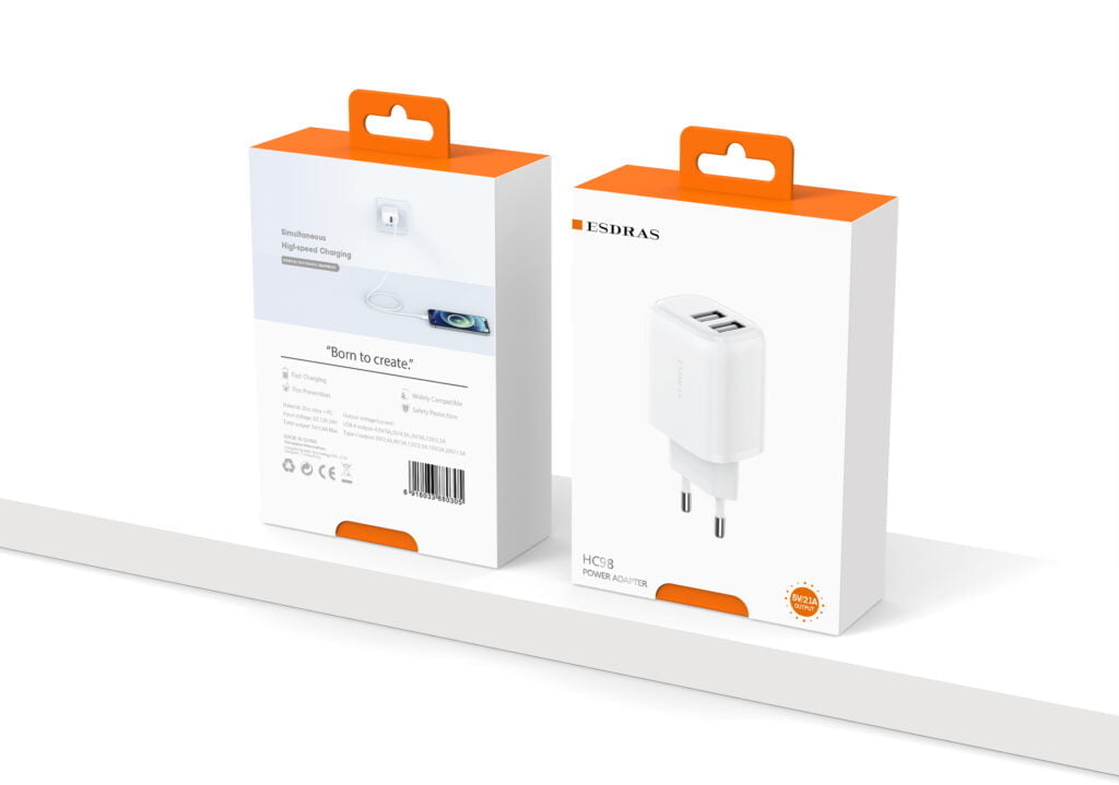 HC98 5V/2.1A USB*2 charger ESDRAS HC98 5V/2.1A USB*2 charger Aido tech ESDRAS
