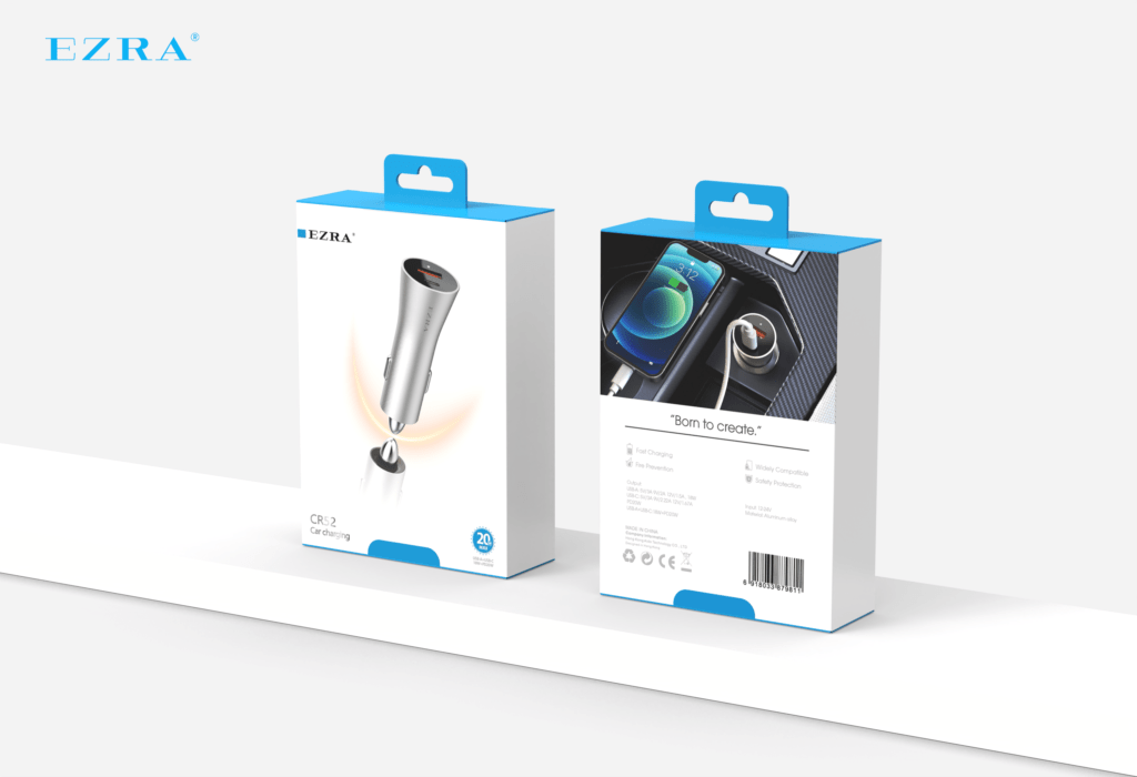 CR52 In-Car Car Charger A+C EZRA CR52 In-Car Car Charger A+C Aido tech EZRA