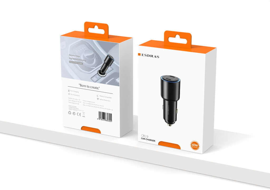CR39 PD*2 40W car charger Esdras CR39 PD*2 40W car charger Aido tech Esdras