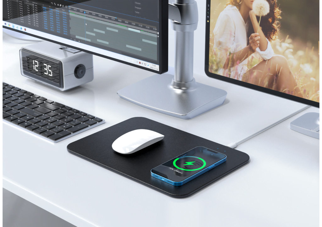 HC145 15W Fast Wireless Charging Multi-functional Rechargeable Mouse Pad EZRA HC145 15W Fast Wireless Charging Multi-functional Rechargeable Mouse Pad Aido Tech EZRA