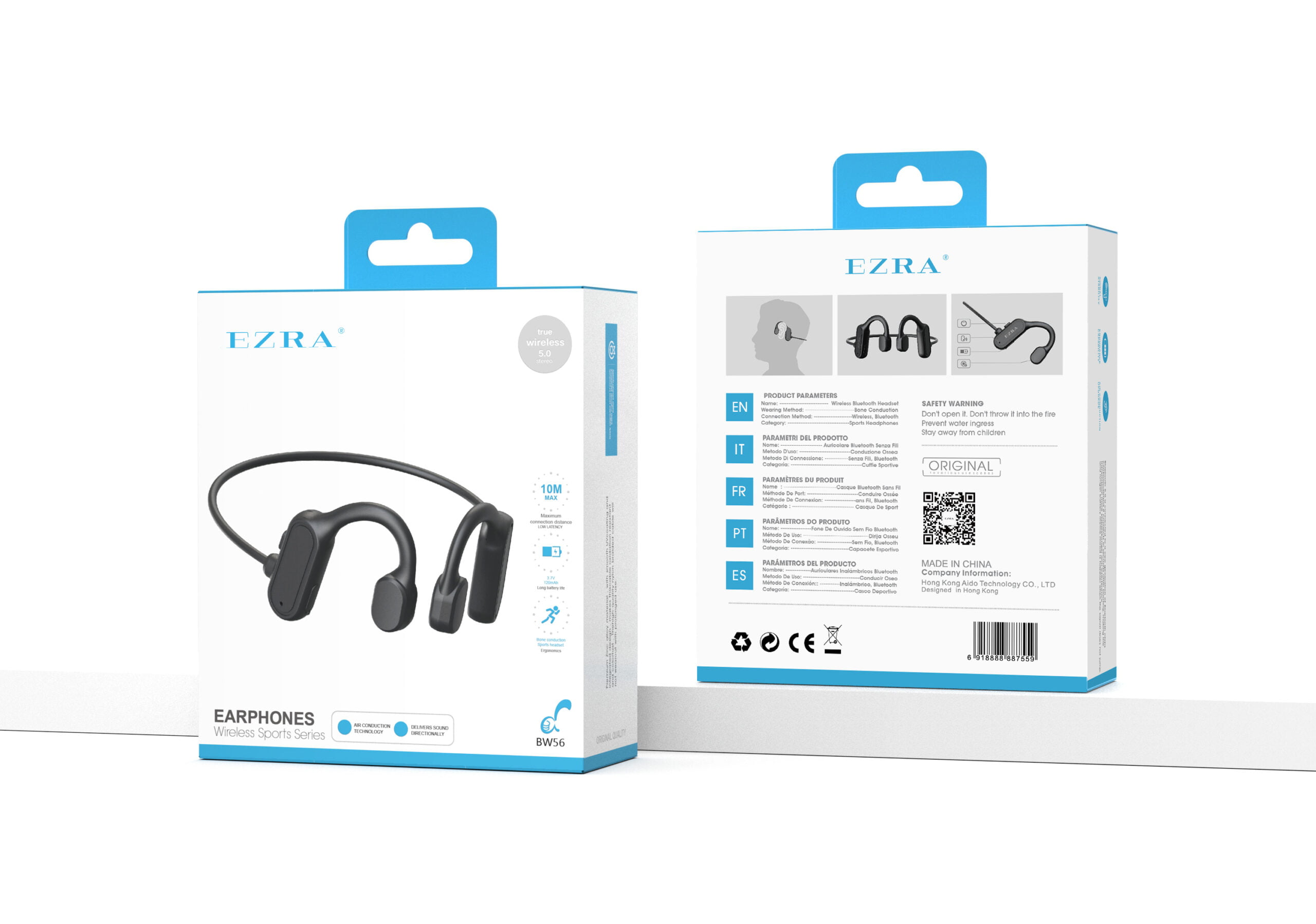 BW56 Waterproof Bluetooth wireless earphones for Fitness EZRA BW56 Waterproof Bluetooth wireless earphones for Fitness Aido Tech EZRA