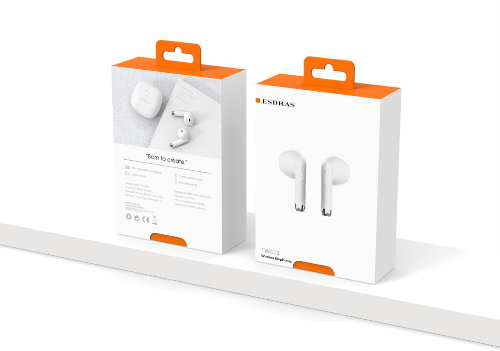 TWS33 wireless earphones with long battery life ESDRAS TWS33 wireless earphones with long battery life Aido tech ESDRAS