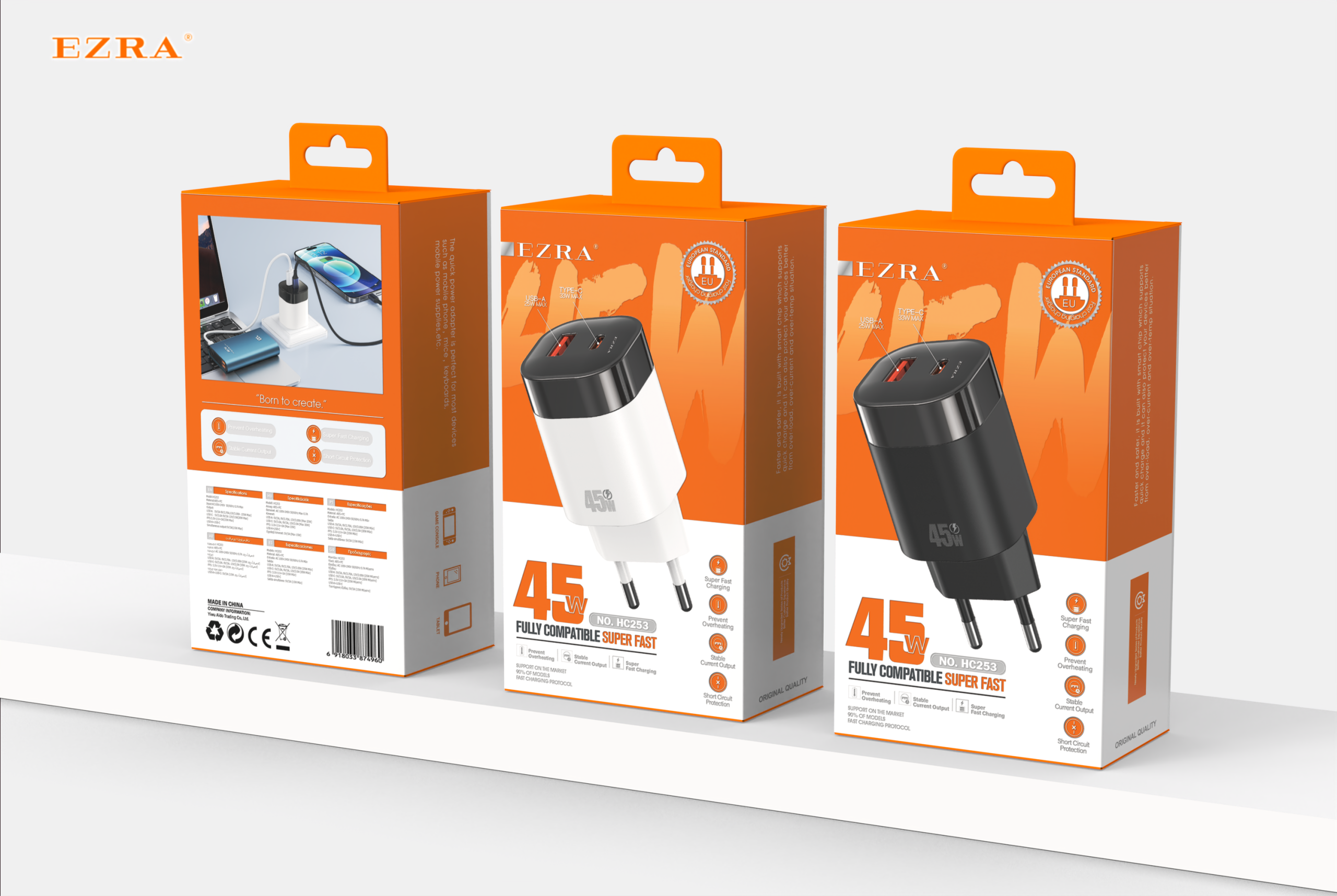HC253 45W A+C Charger EU